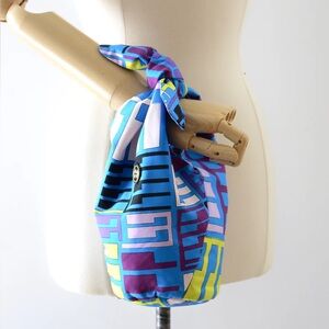 Emilio Pucci Twill Silk Bucket Bag